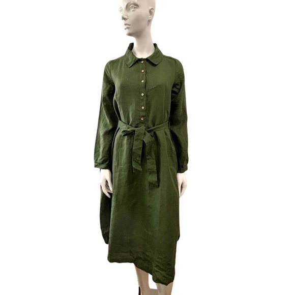 Bower Hand Made Linen Midi Dress - Picture 2 of 13